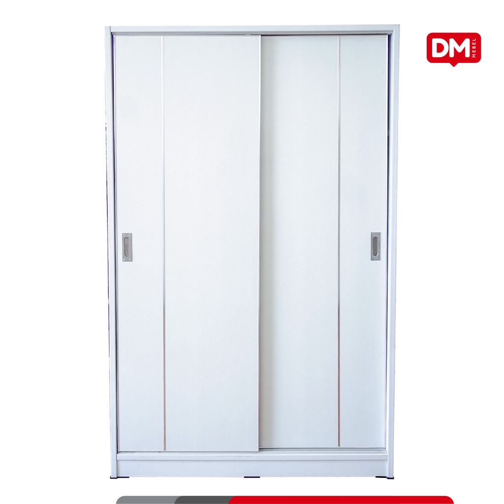 Lemari Sliding 2 Pintu UPVC Tanpa Kaca - DM Mebel