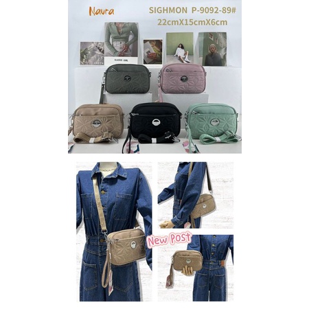 SIGHMON | Tas Selempang Sighmon Shigmon Selempang Bahu Slempang Slingbag Sling Bag Parasut Kanvas Mini Import Fashion Canvas Cewek Wanita Tas Selempang