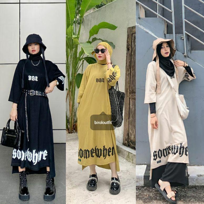 MURAH MERIAH NARUMI DRESS SHIRT OVERSIZE/long dres/dres kaos/dres oversize