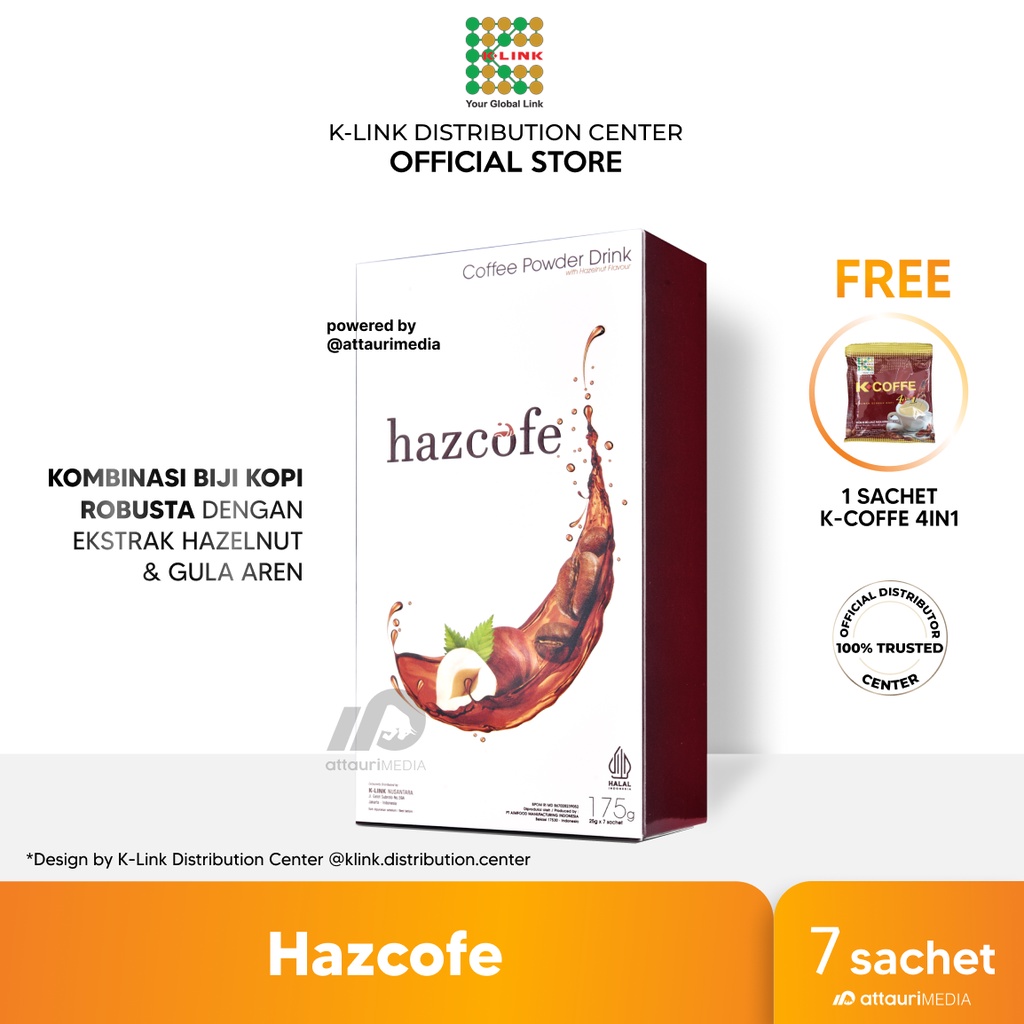 

Hazcoffe Coffe Hazelnut 1 Box - DC KLINK INDONESIA