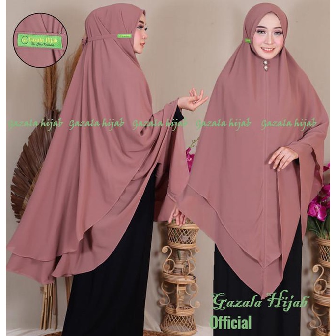 Jilbab khimar tali syar'i jumbo model pinguin 2 layer