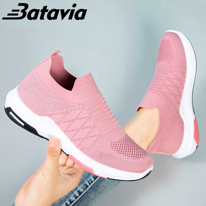 Batavia Fashion Shoes baru impor sepatu  wanita olahraga rajut premium bernapas N3