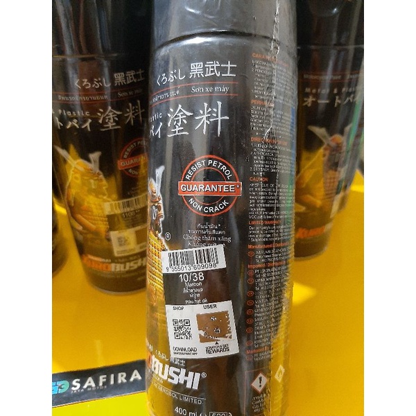 

PILOK PILOX PYLOX CAT SEMPROT SAMURAI PAINT MAROON 10/38