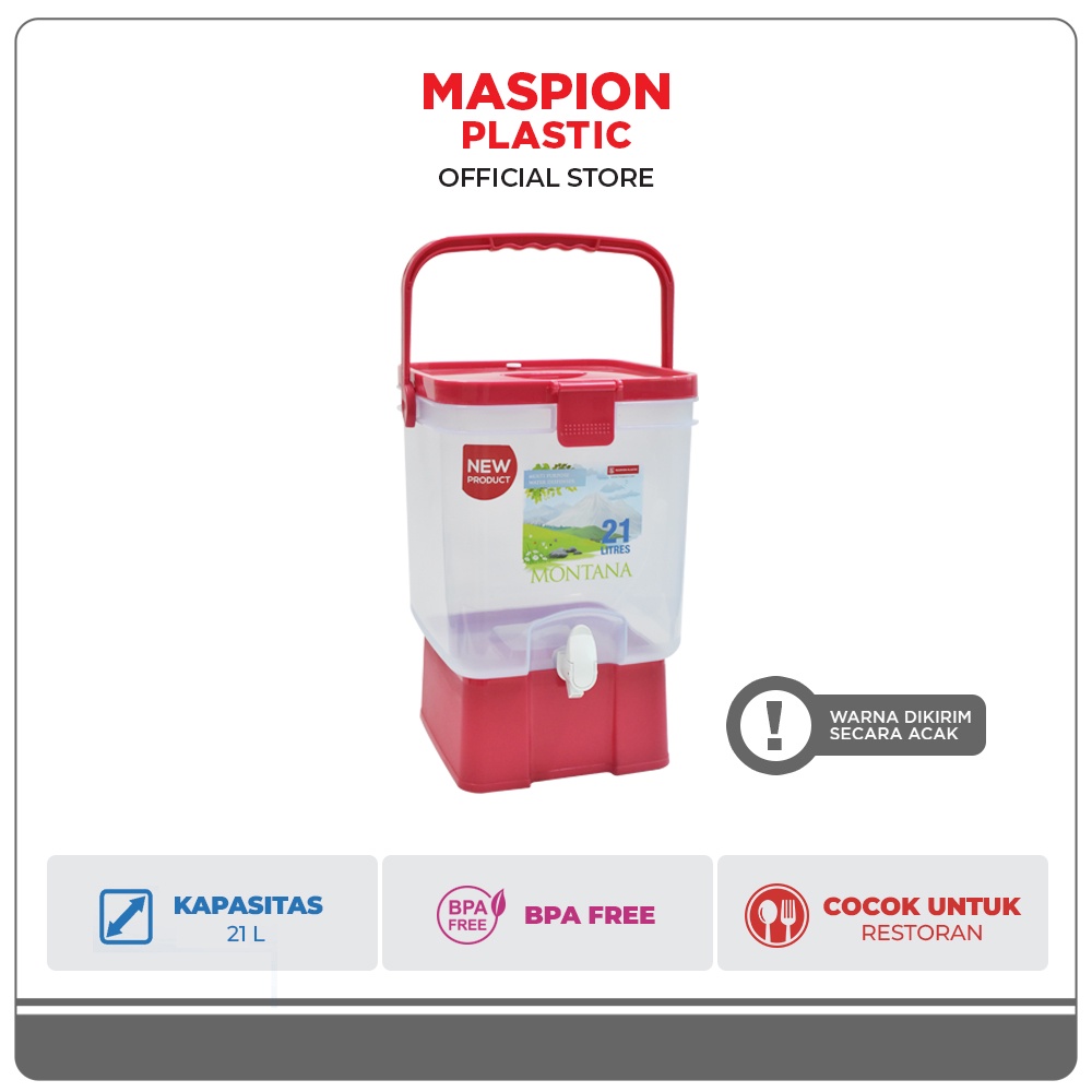 Maspion Dispenser Air Minum Plastik Montana Water Dispenser 21 Liter