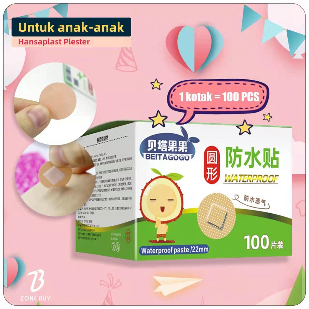 &lt; Untuk anak-anak &gt; Hansaplast Plester Luka Karakter Kartun Hansaplast Plester luka Anti air Cartoon