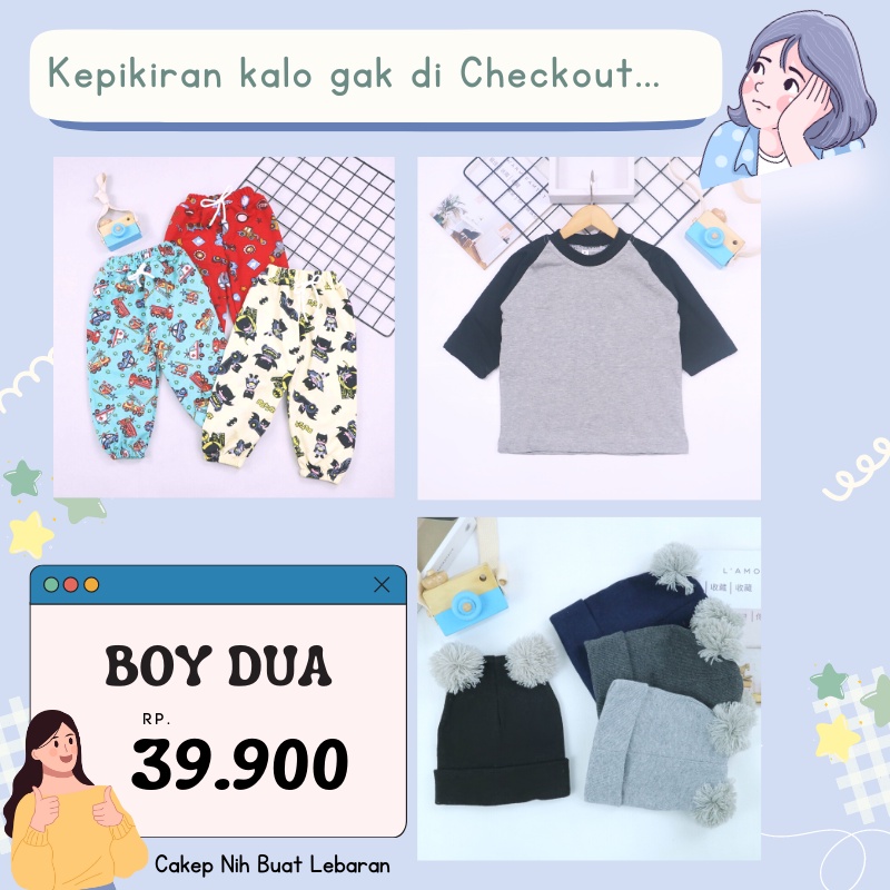 (GROUP BOY) Paket Baju Laki-Laki usia Bayi - 10 Tahun / TEBUS MURAH BUNDLING HEMAT Setelan Baju Tidur Anak Set Baby Cowok Kiosbalitaaprillia