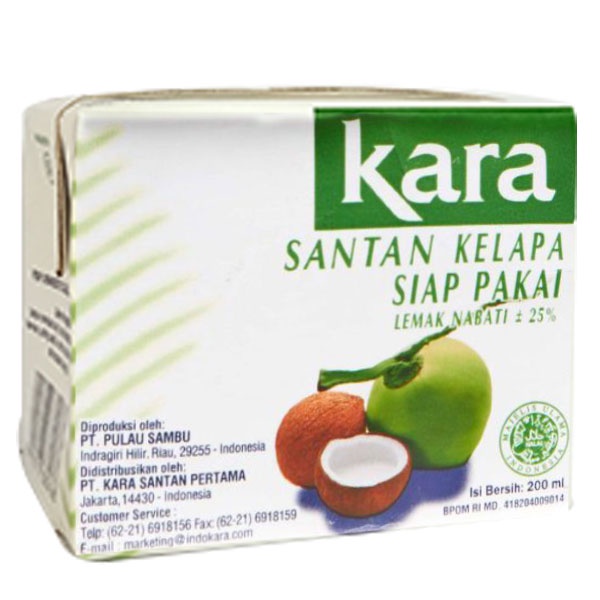 KARA COCONUT CREAM HIJAU 200 ML - SANTAN