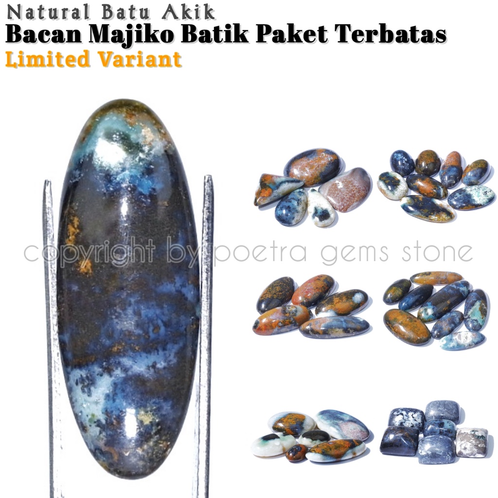 Natural Batu Akik Bacan Majiko Batik Paket Terbatas