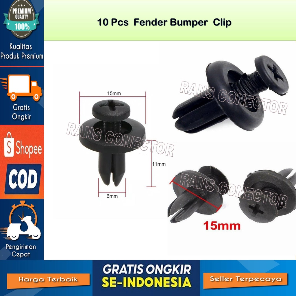 Klip Clip Kancing Bumper Bemper Mobil Kap Mobil Universitas - Klip bumper mobil Clip bumper mobil