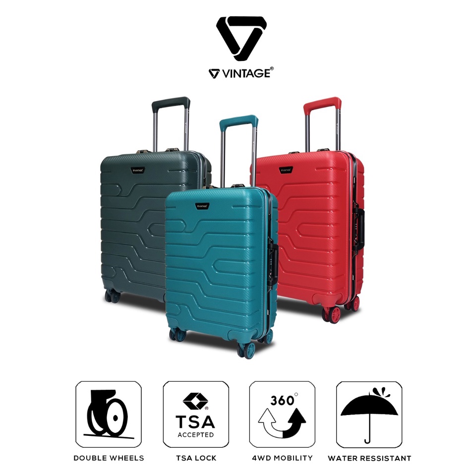 Vintage Polo Milano Koper Hardcase PP Frame 20 Inch FREE Luggage Cover 907