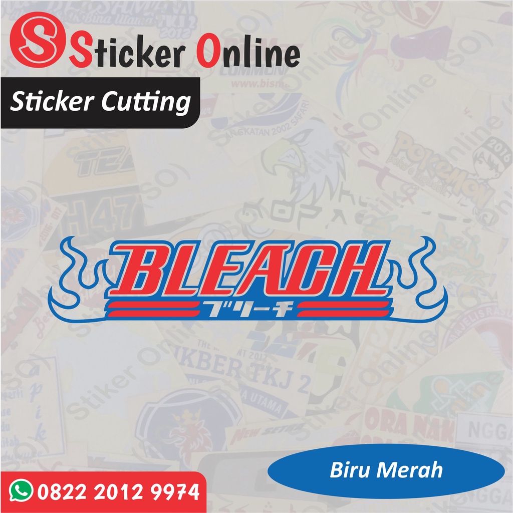 Stiker Bleach Logo | Sticker Cutting Logo Bleach Motor Mobil