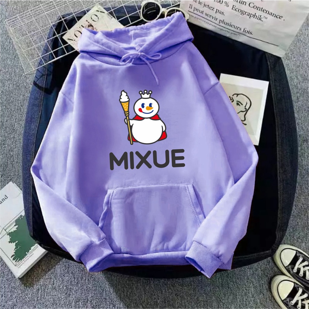 FenishaStore MIXUE ICE CREAM Viral Sweater Hoodie Wanita Size M-L-XL-XXL Bisa Bayar Ditempat COD