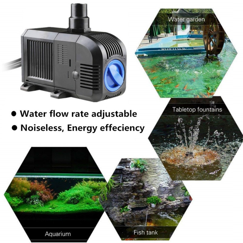 Pompa Kolam Ikan Koi 7W/25W Brushless Motor Water Pump Air Ikan Aquarium Akuarium