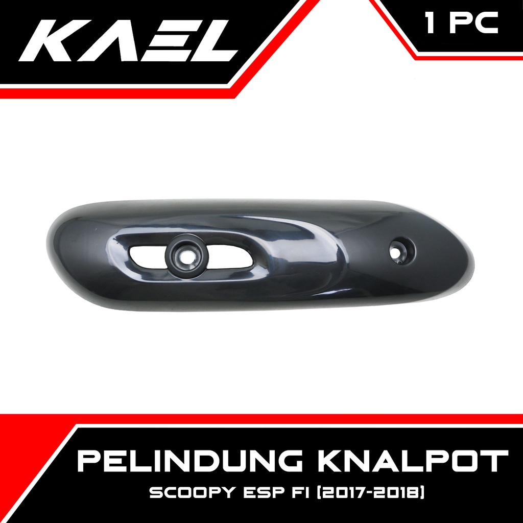 Pelindung Knalpot Scoopy New FI F1 eSP LED Lama Cover Tutup Penutup Tameng Kenalpot Muffler Exhaust Hitam