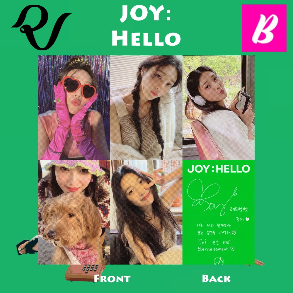 JOY RED VELVET HELLO ALBUM PHOTOCARD UNOFFICIAL