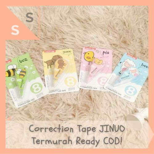 

[simplyshop] Correction Tape / Tip Ex / Tipe X / Penghapus Pulpen JINUO Kartun Little Chick Chicken Duck Domba Sheep Doggie Anjing Lebah Bee Pink Animal Zoo Cute Alat Tulis Anak Sekolah