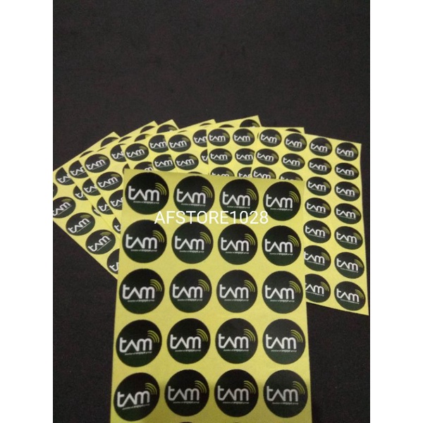 

50 PCS Stiker Tam Segel Tam Bulat Uk 2 x 2 cm
