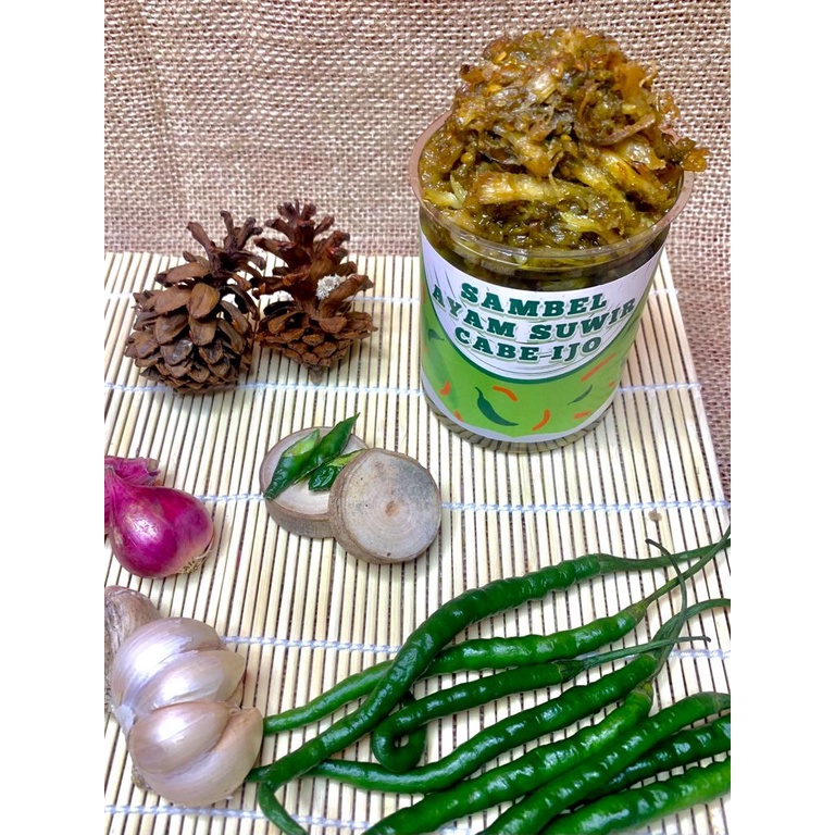 

Sambel ayam suwir cabe ijo