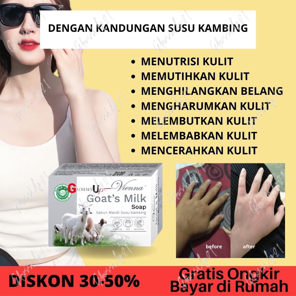 VIENNA GOATS MILK SOAP 90GR - SABUN MANDI BATANG SUSU KAMBING 90GR ORI