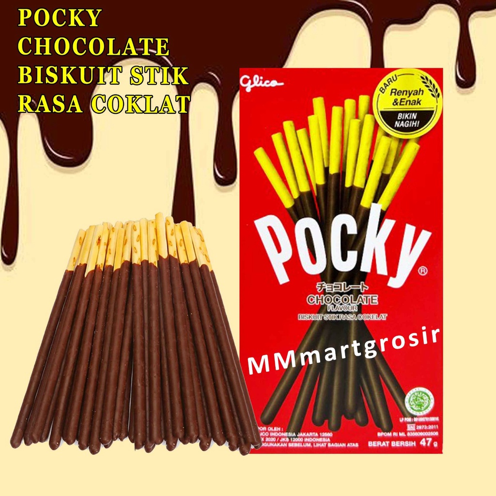 

POCKY CHOCOLATE FLAVOUR/BISKUIT STIK RASA COKLAT 47g