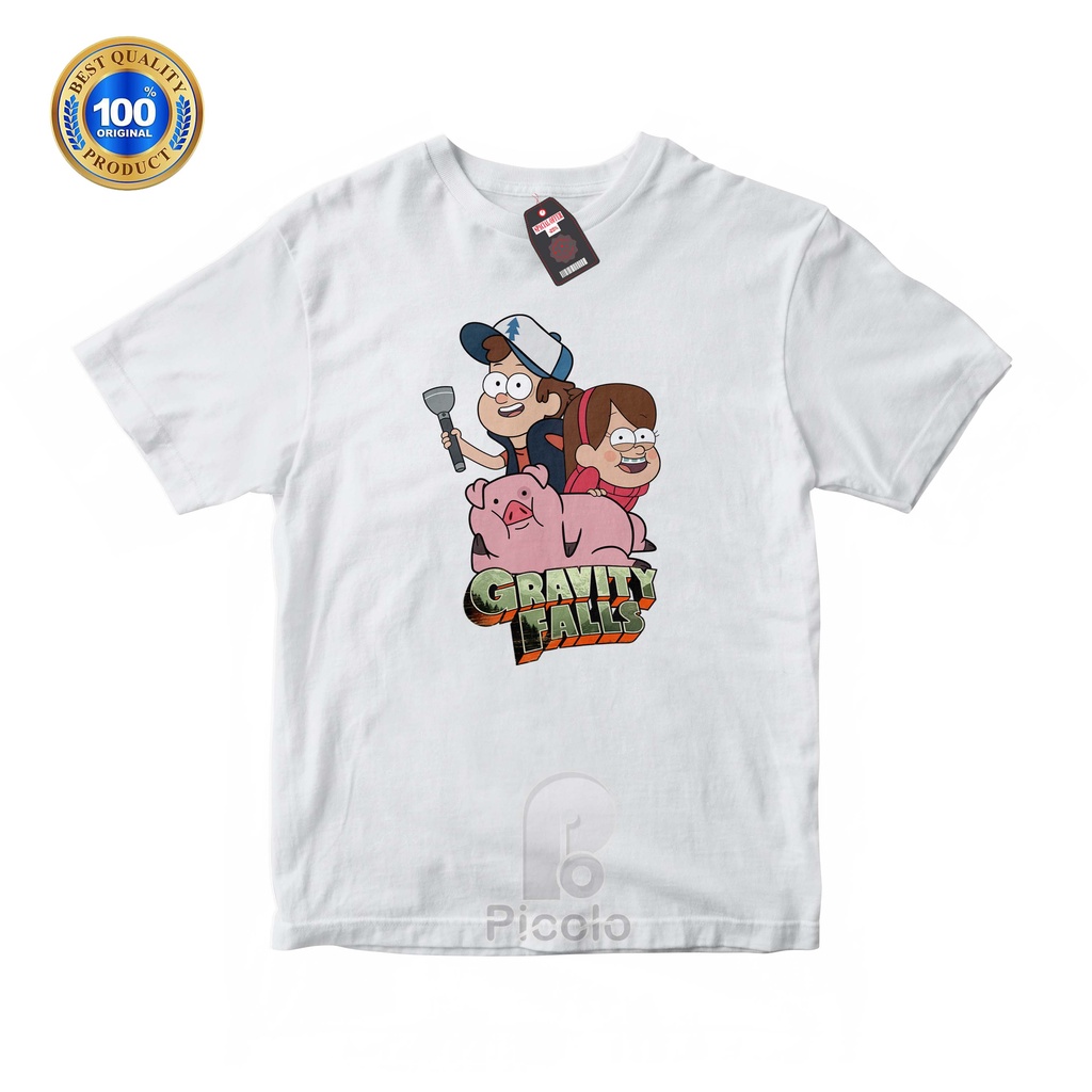 (FREE NAMA) BAJU KAOS ATASAN ANAK MOTIF KARTUN GRAVITY FALLS UNISEX Bahan COTTUN