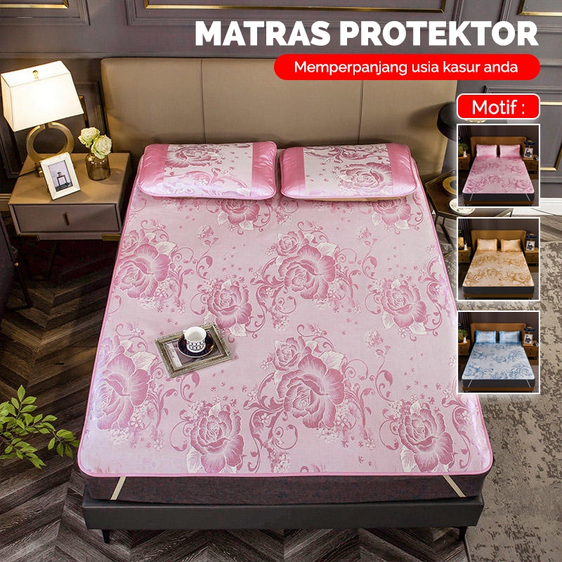 Terbaru - Matras Alas Kasur Kekinian Motif Cantik Adem dan Sejuk &amp; Elegan Aesthetic Mewah Berkualitas Tinggi Kualitas Premium Ukuran 160cm x 200cm - BSX2