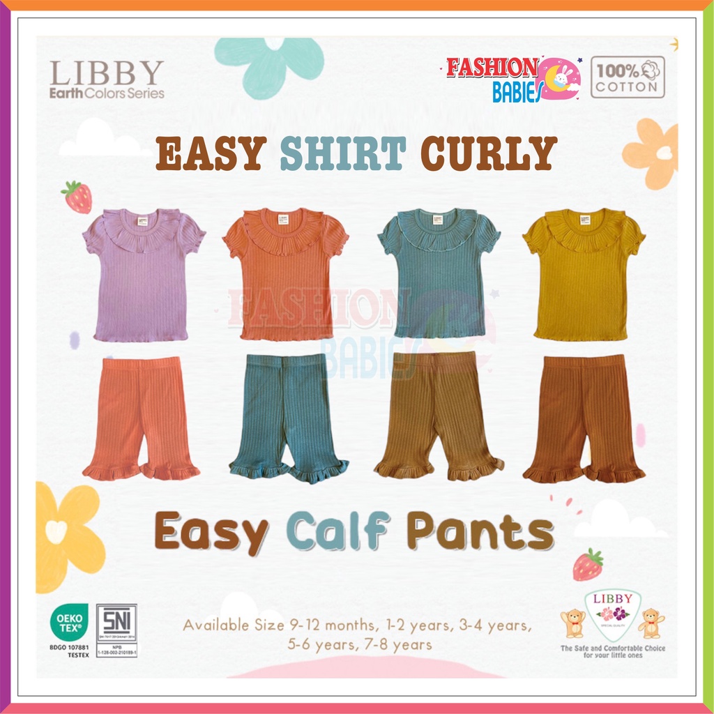 LIBBY EASY SHIRT CURLY &amp; CALF PANTS GIRL | LEGGING T SHIRT EARTH COLOUR SERIES  ❤ Fashionbabies ❤