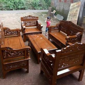 KA.KTM04 - KURSI TAMU SUDUT ENGKEL BAGONG UKIRAN KRAWANGAN MINIMALIS BLOK RAHWANA