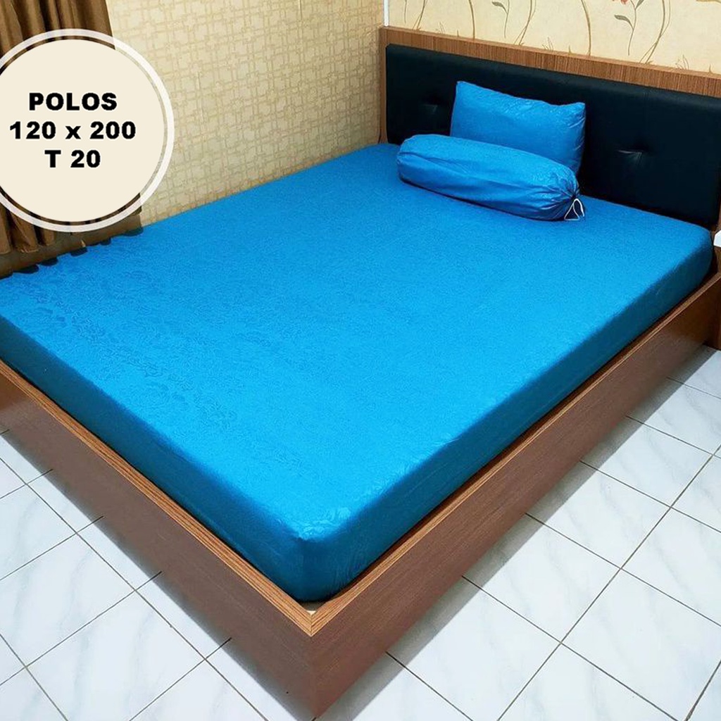 [✅COD] Paket Seprei Sprei 120x200 Dan 2 Sarung Bantal Guling Homemade Katun Embos Aneka Warna Polos Dekorasi Kamar Perlengkapan Rumah