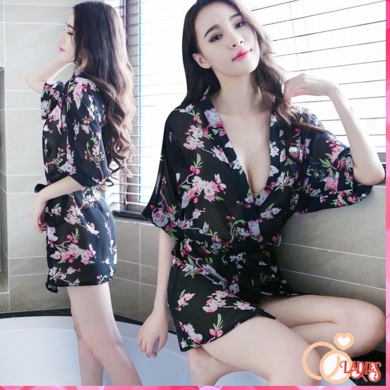 MURAH Ladies Kimono lingerie baju tidur kimono wanita lingerie kimono floral 4029