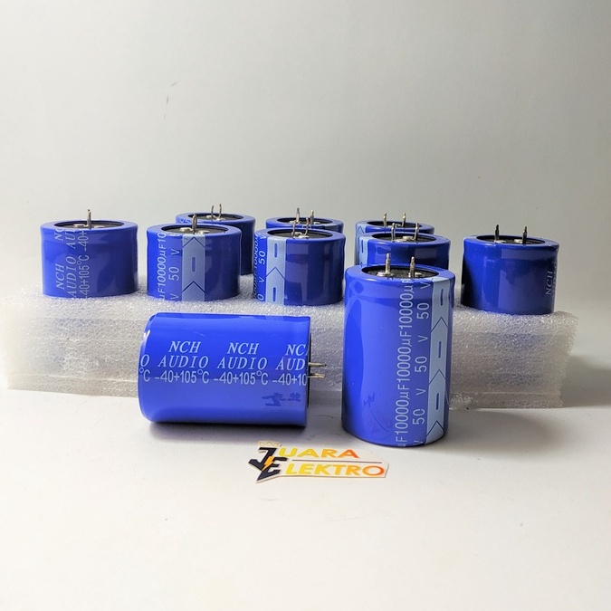 NCH AUDIO Elco 10000uF/50V | Kapasitor Elko 10000 uF/50 V NCH Audio Biru