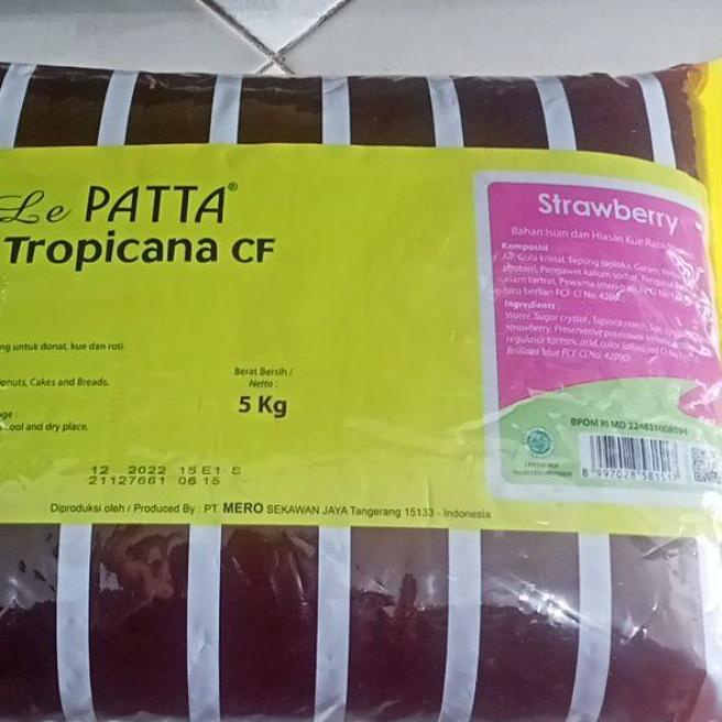 

❉ selai strawberry lepatta cf 5kg slai 1pak ☞