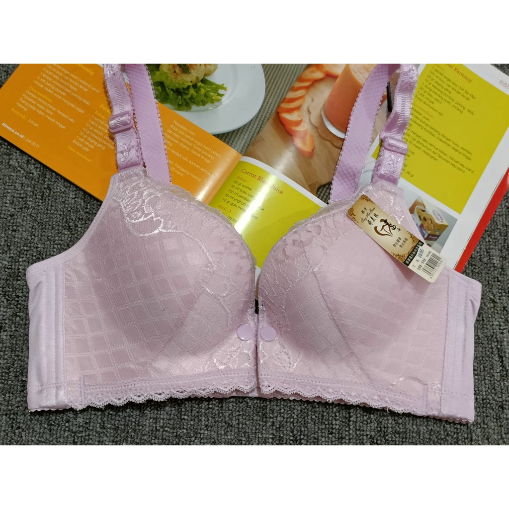 BRA / BH WANITA MENYUSUI 639 TIDAK ADA KAWAT, BUSA SEDANG BUKAAN DEPAN SIZE 34-42 KAIT 3 PAKAIAN DALAM WANITA IMPORT