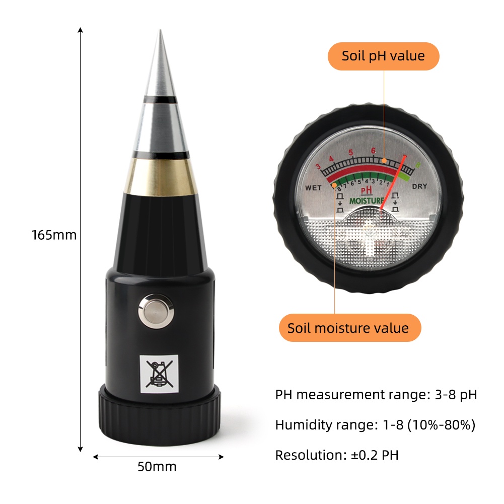 Soil Moisture Meter pH Tester 2in1 VT05 Alat Ukur PH Kelembaban Tanah VT-05