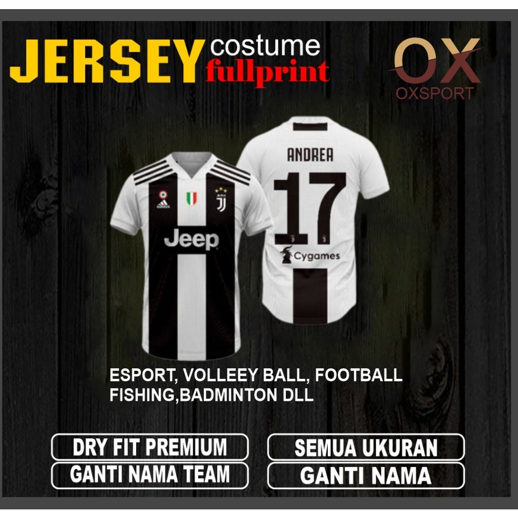 JERSEY BAJU KAOS BOLA JJ JUVENTUS  - DEWASA/ANAK - FREE NAME SET