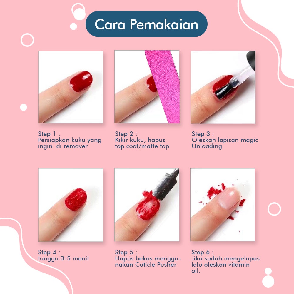 Pretty  SET 4IN1 ALAT PEMBERSIH KUTEK GEL/15ML MAGIC REMOVER/ASETON GEL POLISH INSTAN REMOVER