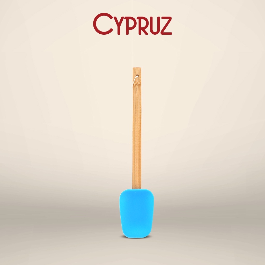 Cypruz Spatula Sendok Silicone + Gagang Bambu AM-1009