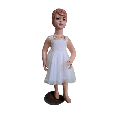 dress anak tutu tile putih dress white dress import