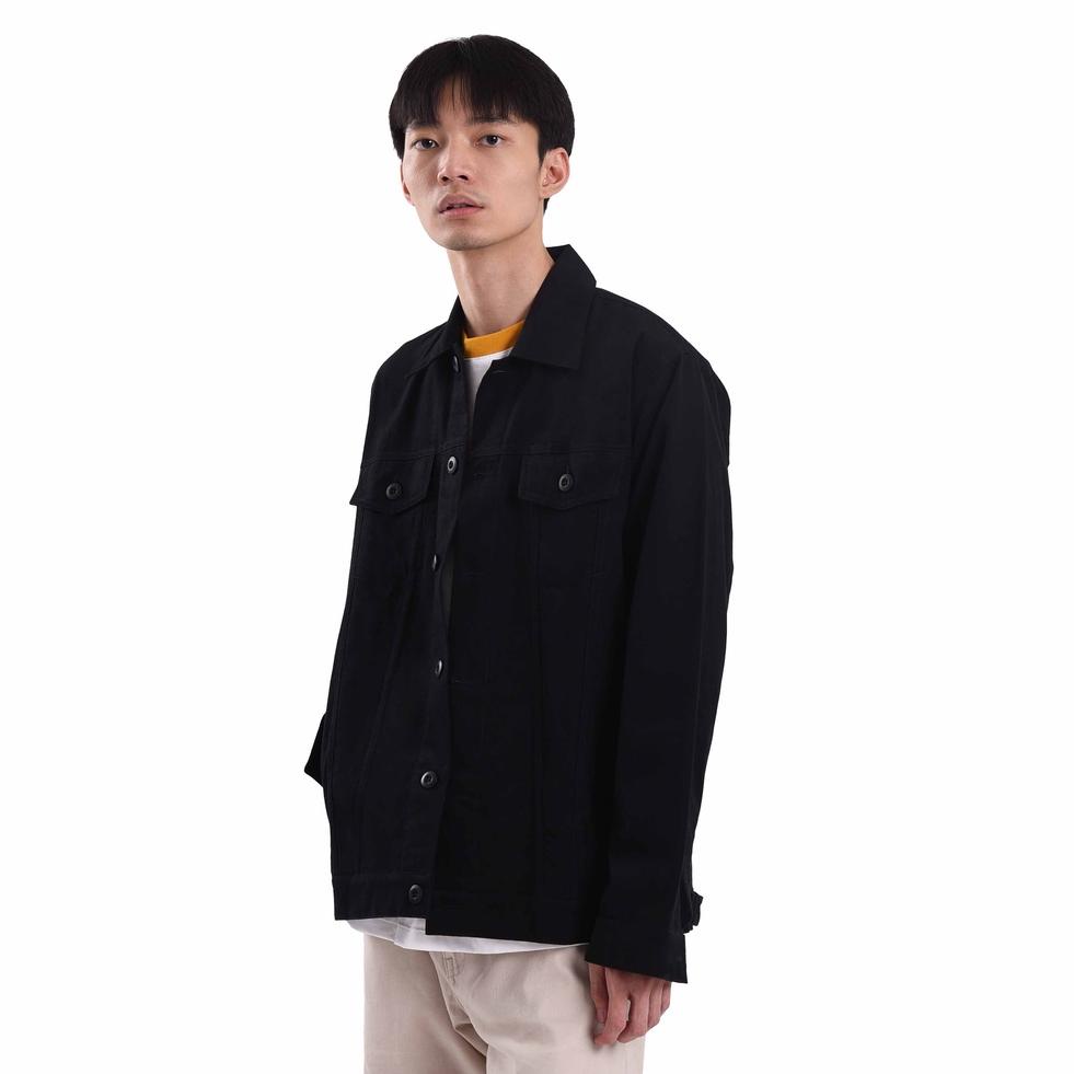 BEST PRODUCT ROUGHNECK TJ001 BLACK GORGEOUS TRUCKER TWILL JACKET