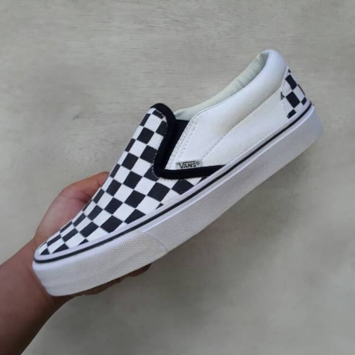 NEW 100% PREMIUM Sepatu Slip On Slipon OG Checkerboard Catur Slip On Sneakers Pria Catur Slipon