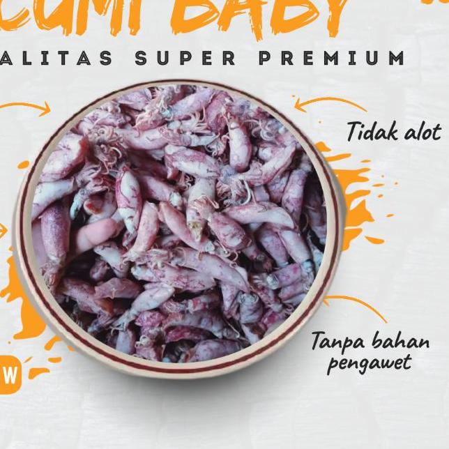 

℗ Baby Cumi Asin Semi Kering 1kg Kualitas Super Premium ♣