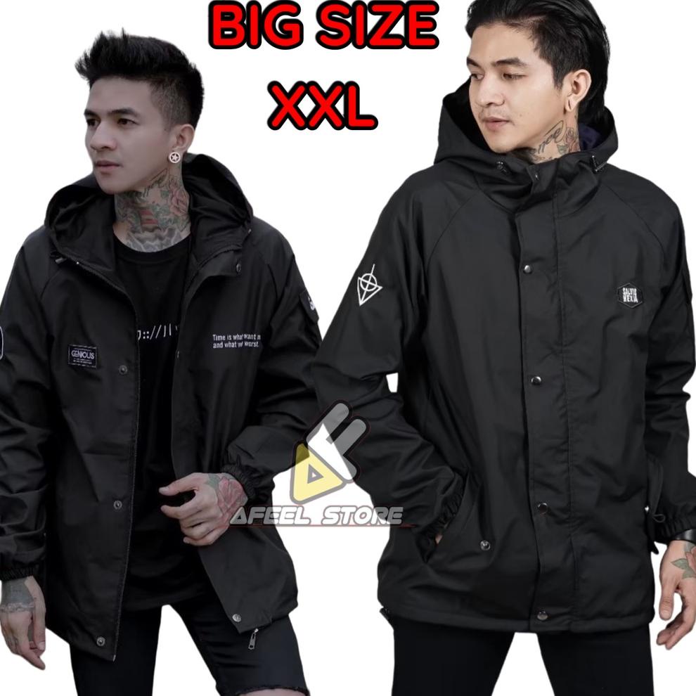 LANGSUNG ATC Jaket Parasut Jumbo BIG SIZE L XL XXL Original - Jacket Motor Pria Premium Waterproof -