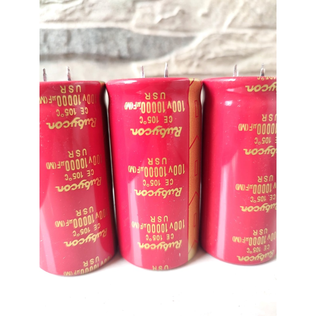 Elco 10000uf 10000 uf 100v 100volt 100 volt rubycon red jepang merah
