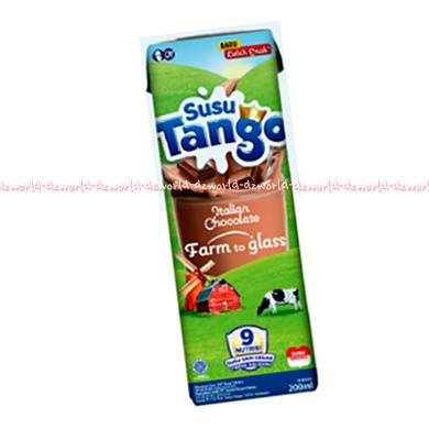 Susu Tango 200ml Cokelat Susu UHT Stroberi Italian Chocolate Dreamy Strawberry Farm To Glass Tanggo Milk Drink Coklat Susu Cair Siap Minum