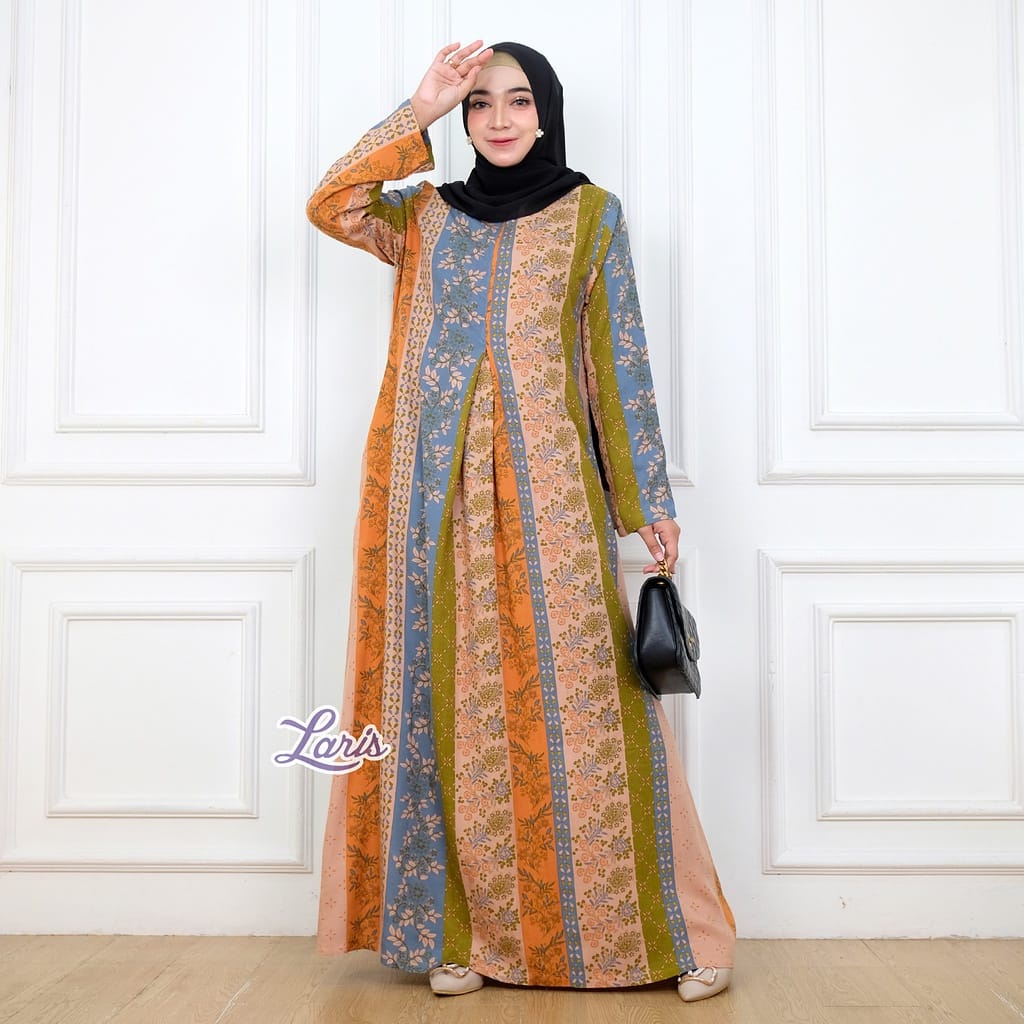 STANDAR-BIGSIZE | L XL XXL LD 100 110 120 Jameela Gamis Plui Homedress Motif Size L XL XXL LD 100 110 120 Bahan Rayon Busui Friendly Original LARIS