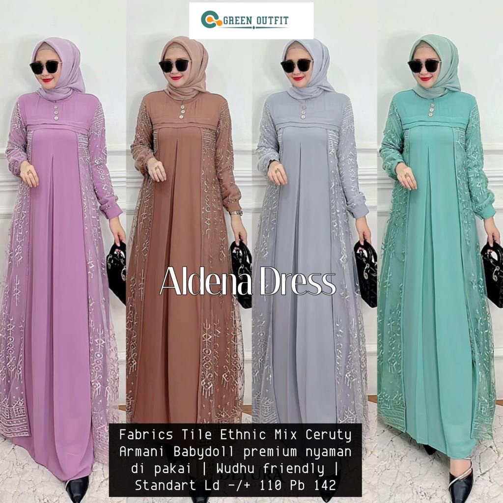 aldena maxi maxy dress dres pakaian baju gaun gamis syari motif jumbo big size ld 110 xxl perempuan 