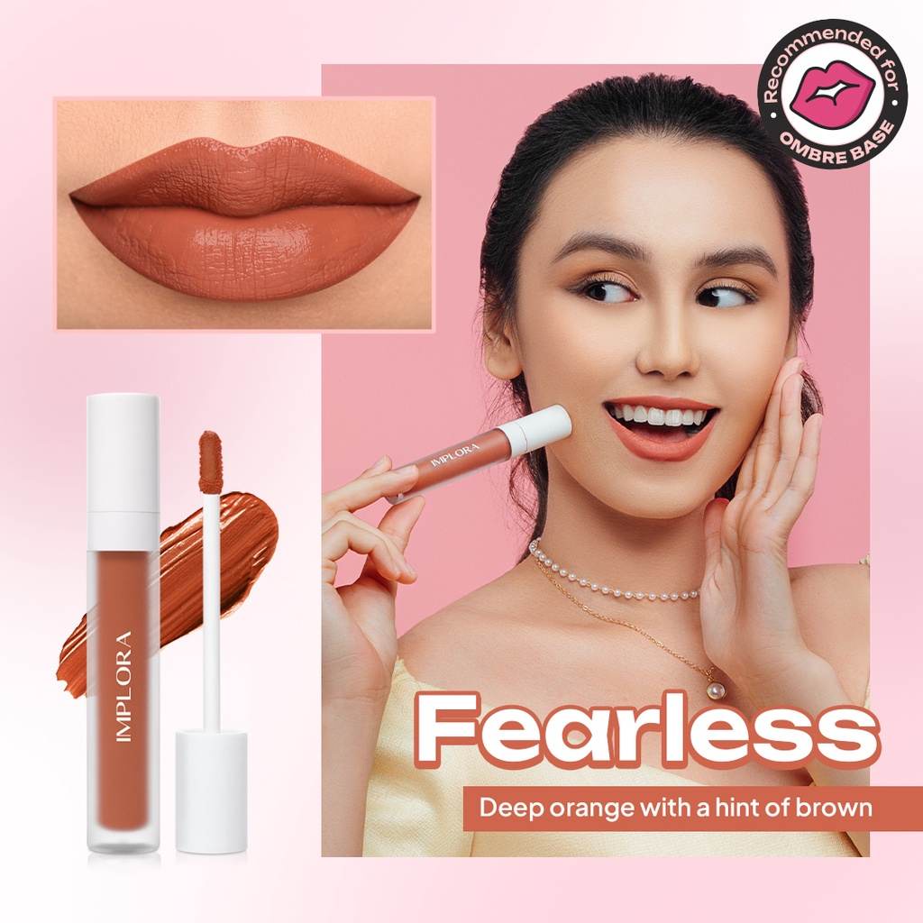 IMPLORA LIP VELVET MATTE NUDE LIPCREAM / LIP CREAM / LIPGLOSS / LIP GLOSS / LIPSTICK ORIGINAL BPOM