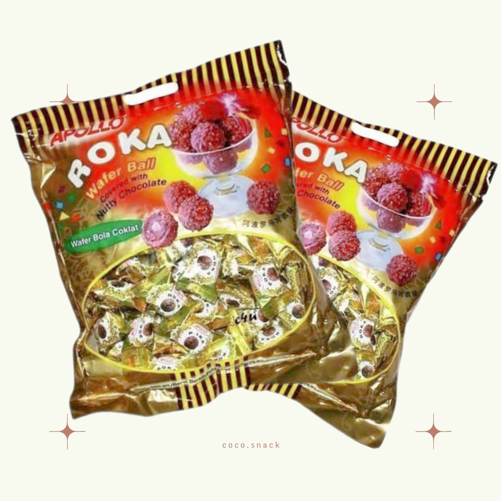 

Wafer ROKA Snack Coklat | Isi 70 pcs | Bola Coklat