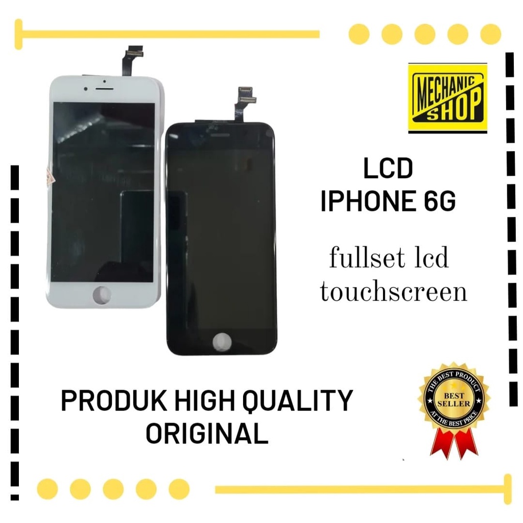 LCD IPHONE 6 / IPHONE 6G FULLSET BLACK TOUCHSCREEN