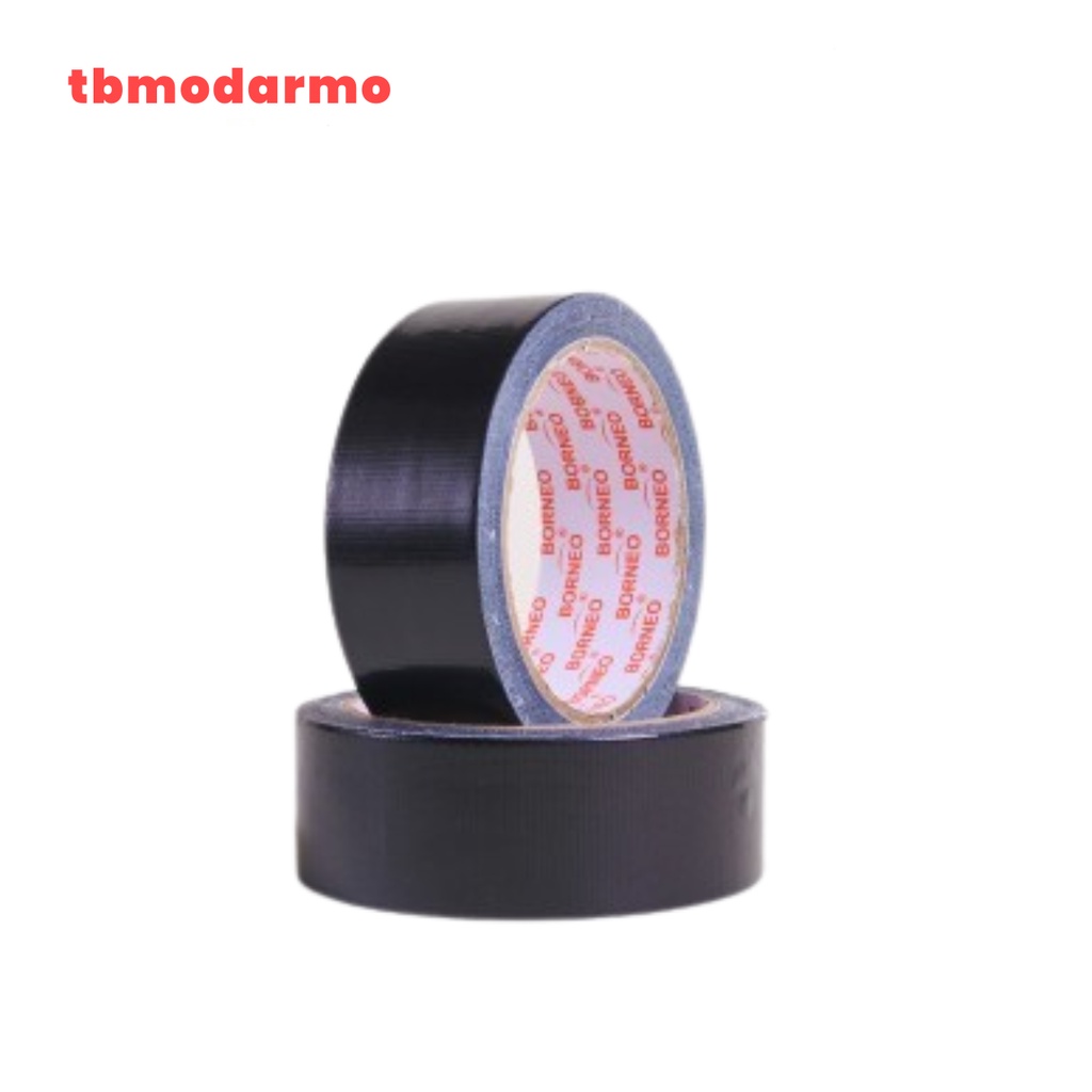 Lakban Linen Premium Borneo Warna Hitam 24mmx12m - Satuan